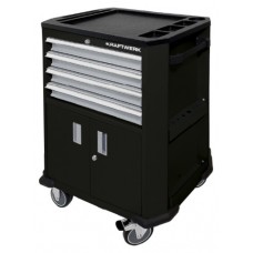 Carrello porta utensili a 4 cassetti e 2 sportelli.