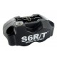 PINZA FRENO STAGE6 R/T 4 PISTONCINI, RADIALE, PER AEROX / F12 / ZIP / RUNNER 50CC / BOOSTER, NERO 