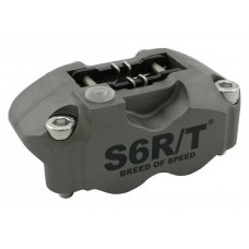 PINZA FRENO STAGE6 R/T 4 PISTONCINI, RADIALE, PER AEROX / F12 / ZIP / RUNNER 50CC / BOOSTER, ANODIZZATA DURA 