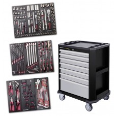 Carrello porta utensili, 7 cassetti con interni SERIE 4903 EVA3 da 166 pezzi